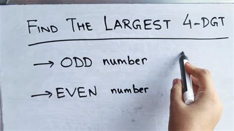 greatest 4 digit odd number|Find the largest 4.